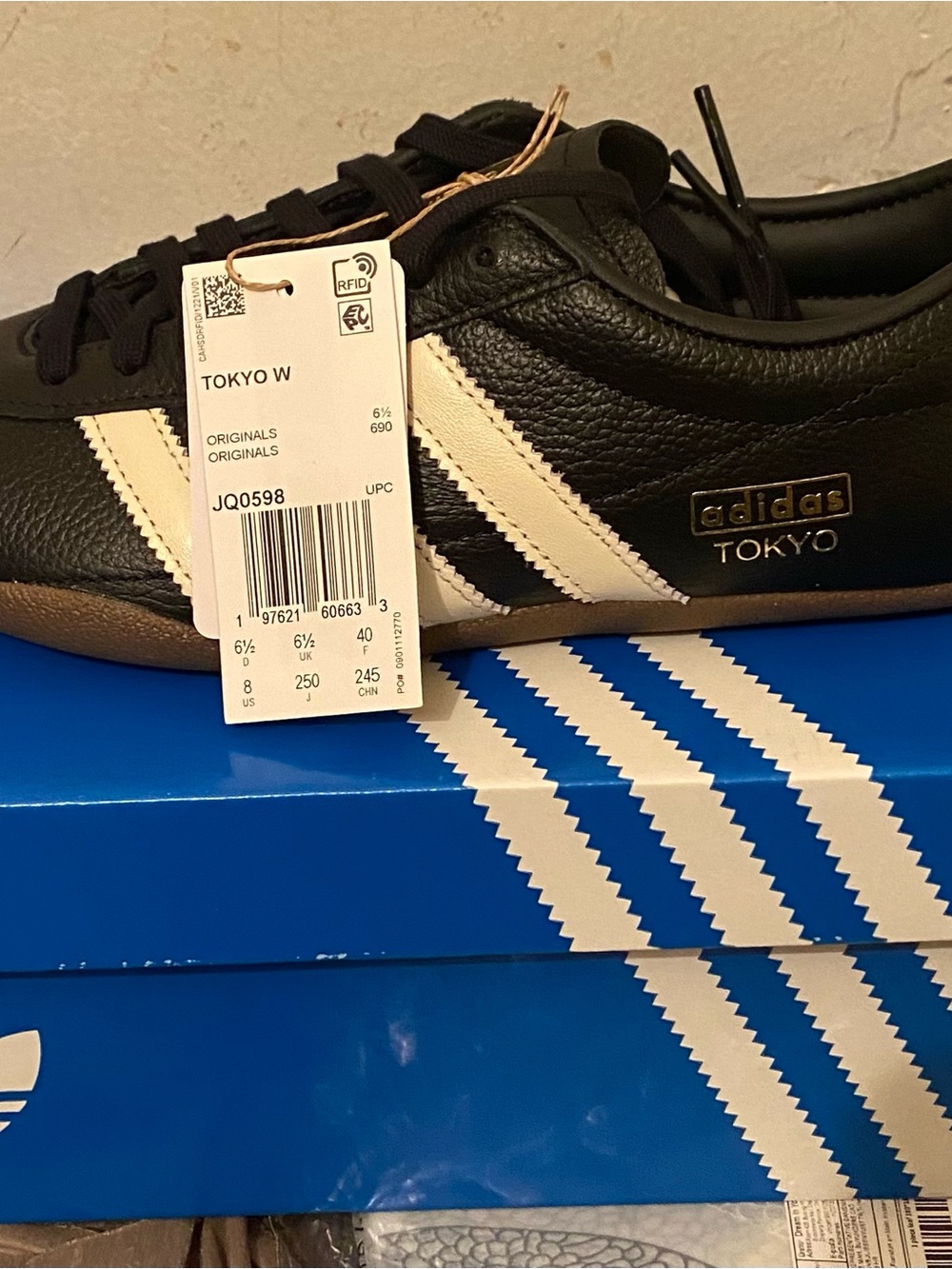 adidas Tokyo ladies  White Leather Sneakers with Gum Sole